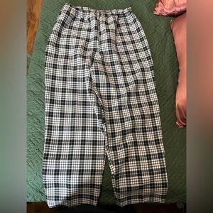 Black and White Plaid Pants